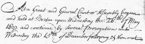 Sample of Hand of Isaac Addington