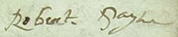 Sample of Signature of Robert Payne