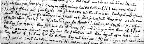 Sample of Hand of Ezekiel Cheever