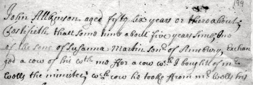 Sample of Hand of unidentified (scribe thatt)