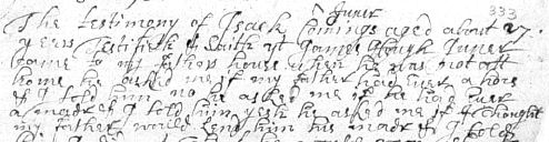 Sample of Hand of unidentified (scribe &)