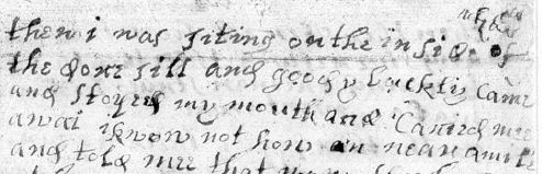 Sample of Hand of unidentified (scribe foar)