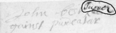 Sample of Hand of unidentified (scribe correcting1)