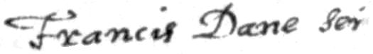 Francis Dane's Signature