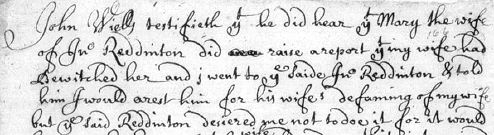 Sample of Hand of Samuel Shattuck