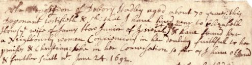 Sample of Hand of unidentified (scribe sh)