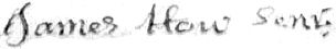 James How, Sr. (?)'s Signature