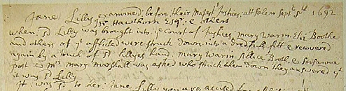 Sample of Hand of Simon Willard