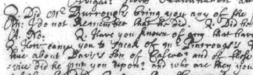 Sample of Hand of unidentified (scribe QA)