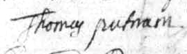 Thomas Putnam, Jr.'s Signature