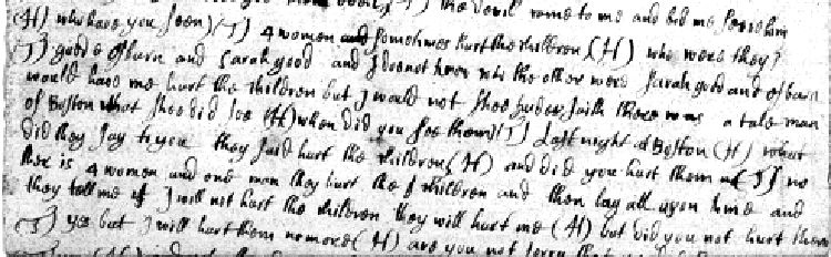 Sample of Hand of Ezekiel Cheever