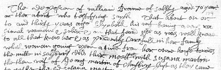 Sample of Hand of Robert Pike